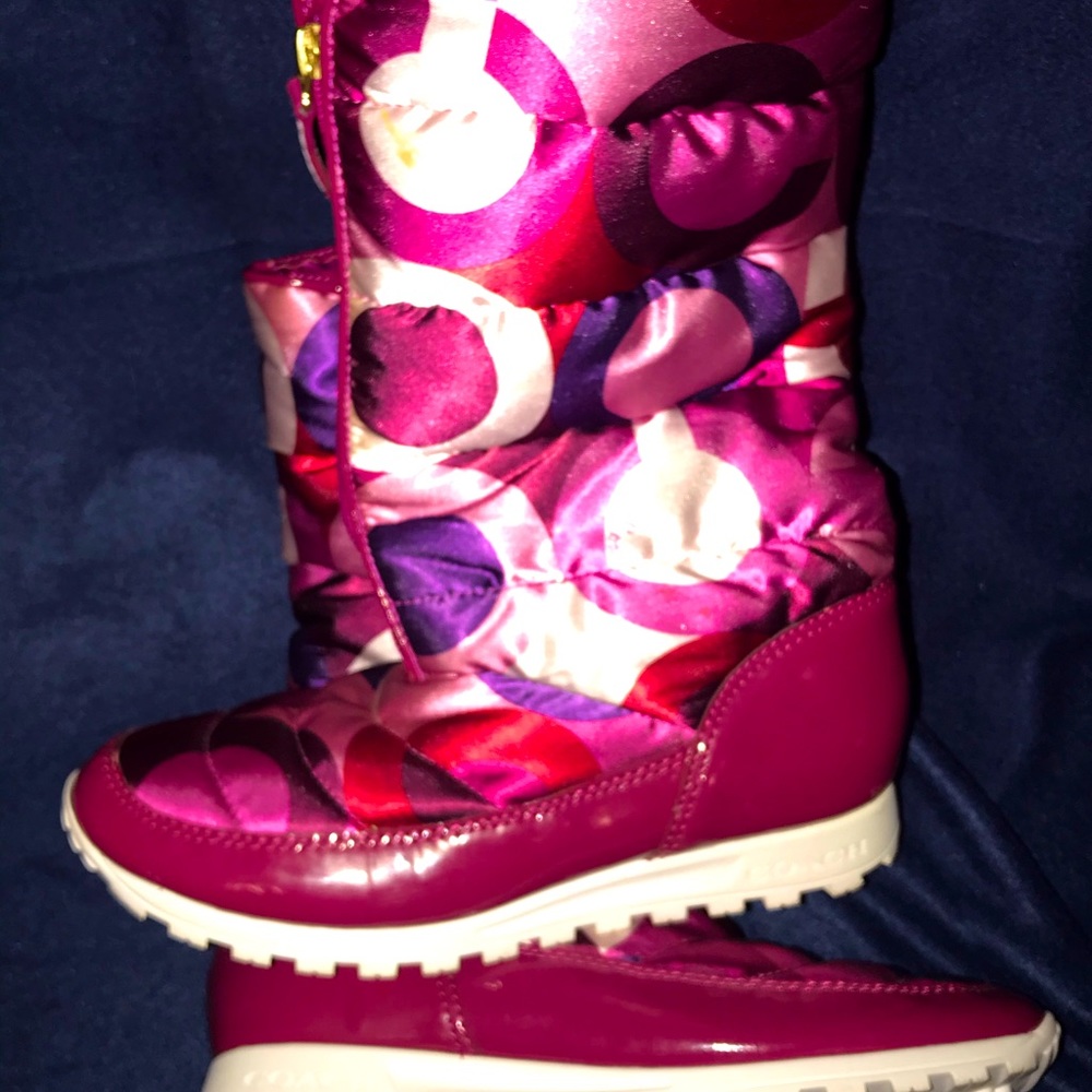 Coach Jolt Pink Berry Snow Boots